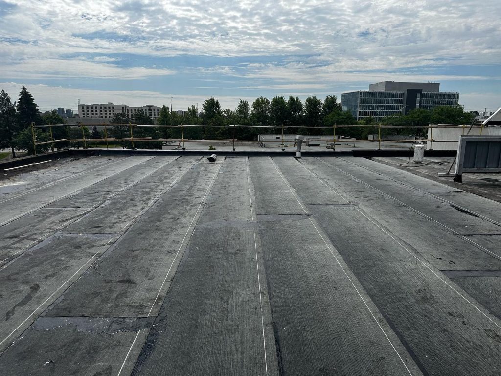 Experienced commercial roofing company providing flat roof installation and industrial roof repair services.