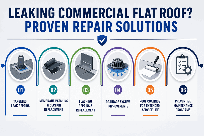 Professional commercial flat roof repair solutions