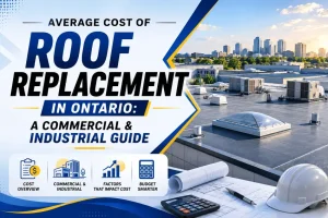 Average cost of commercial and industrial roof replacement in Ontario