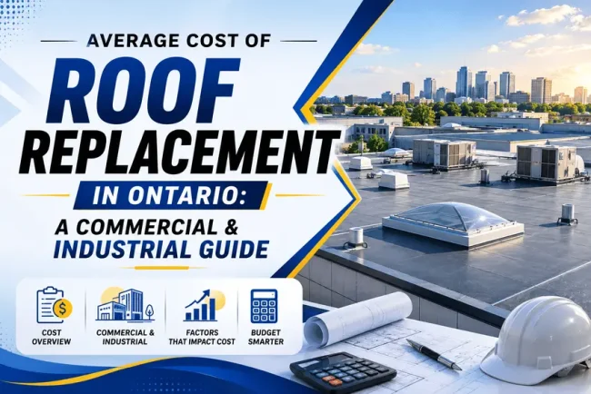 Average cost of commercial and industrial roof replacement in Ontario