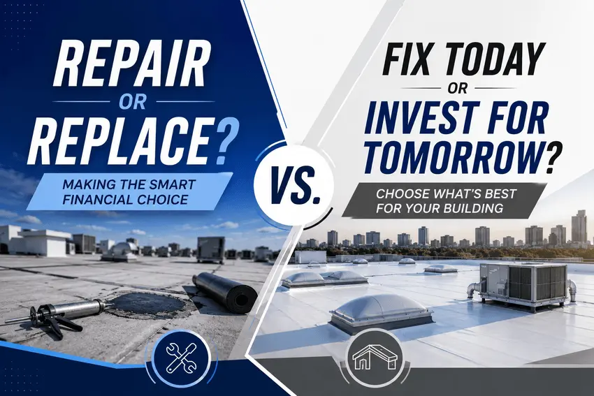 Commercial roof repair vs replacement